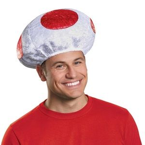 Mario Brothers Toad Mushroom Hat
